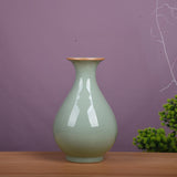 Load image into Gallery viewer, Song Style Crackle Celadon Porcelain Art Vase