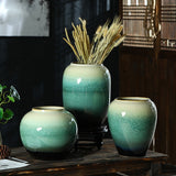 Load image into Gallery viewer, Emerald Green Jingdezhen Statement Floor Vase