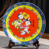 Load image into Gallery viewer, Enamel Porcelain Decorative Display Plate