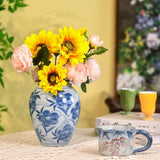 Load image into Gallery viewer, Ice Plum Blue and White Porcelain Vase