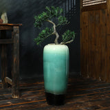 Load image into Gallery viewer, Emerald Green Jingdezhen Statement Floor Vase