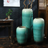 Load image into Gallery viewer, Emerald Green Jingdezhen Statement Floor Vase