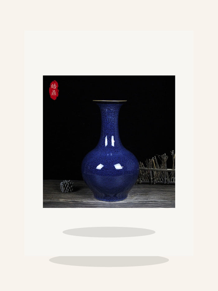 Blue Kiln-Change Porcelain Vase