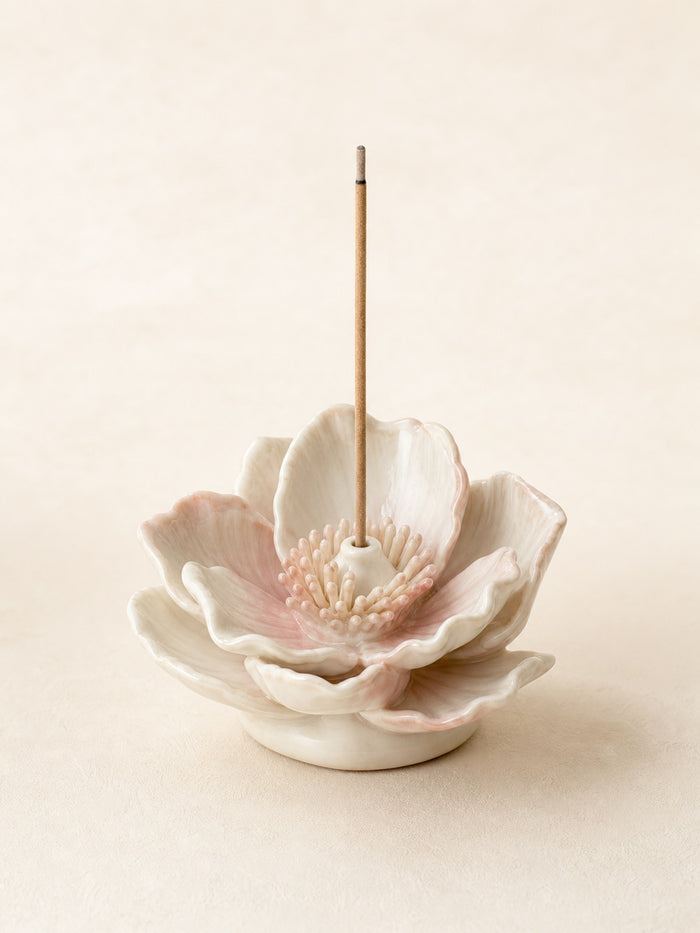 Handmade Porcelain Flower Incense Holder