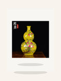 Load image into Gallery viewer, Large Yellow Gourd Porcelain Art Vase - Maia Gala gallery product image
