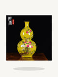 Load image into Gallery viewer, Large Yellow Gourd Porcelain Art Vase - Maia Gala gallery product image