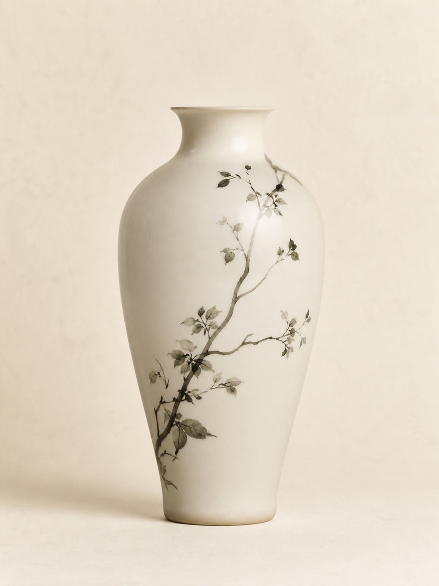 Minimal Hand-Painted New Chinese Ceramic Vase