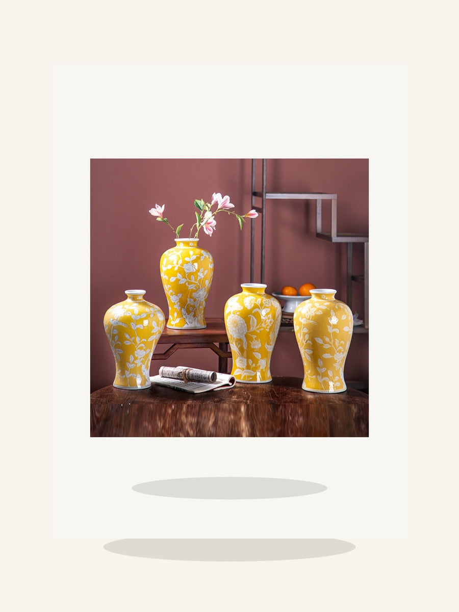 New Chinese Painted Porcelain Meiping Vase
