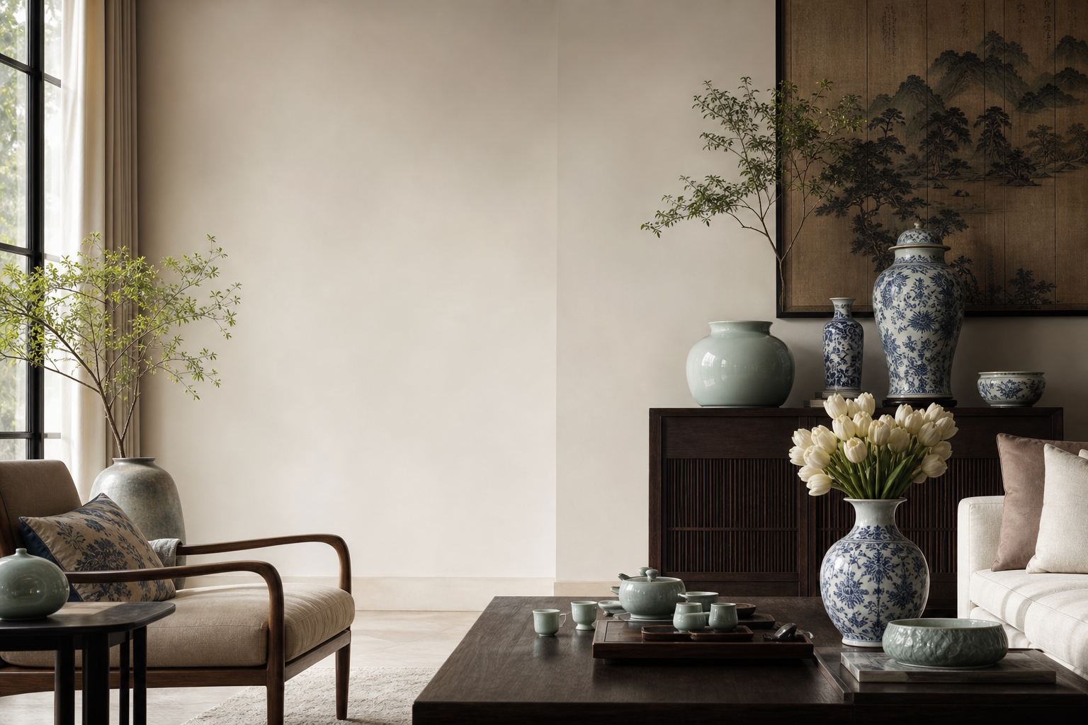 Maia Gala porcelain in a collected home